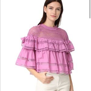 Sea Baja Lace Ruffled top
